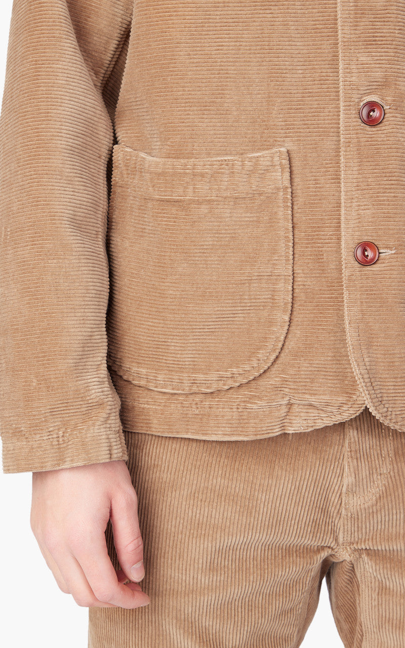 Tellason Shawl Collar Jacket Kindermann Corduroy Taupe