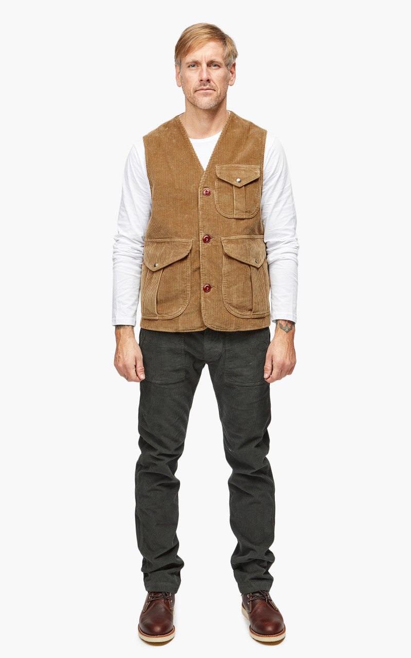 Tellason Hunting Vest Kindermann Corduroy Taupe