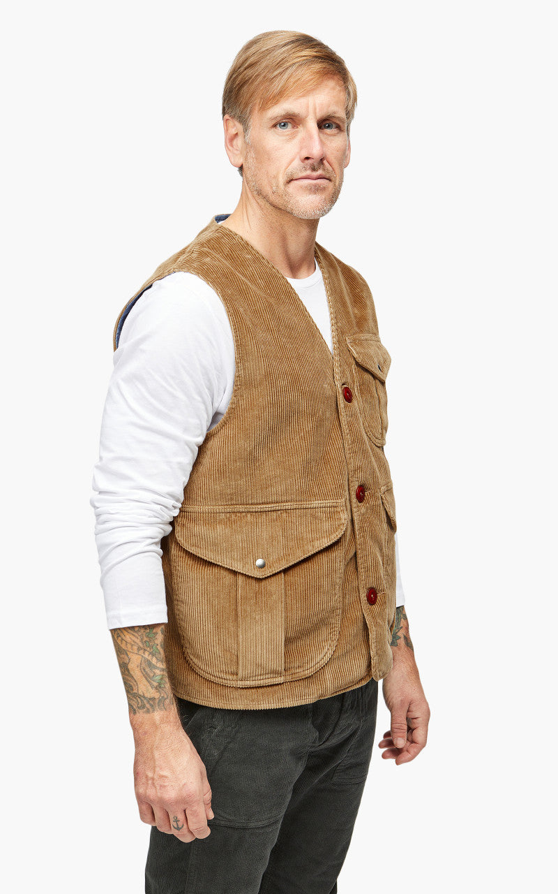Tellason Hunting Vest Kindermann Corduroy Taupe
