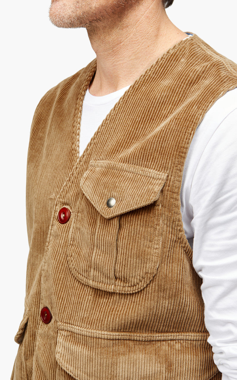 Tellason Hunting Vest Kindermann Corduroy Taupe