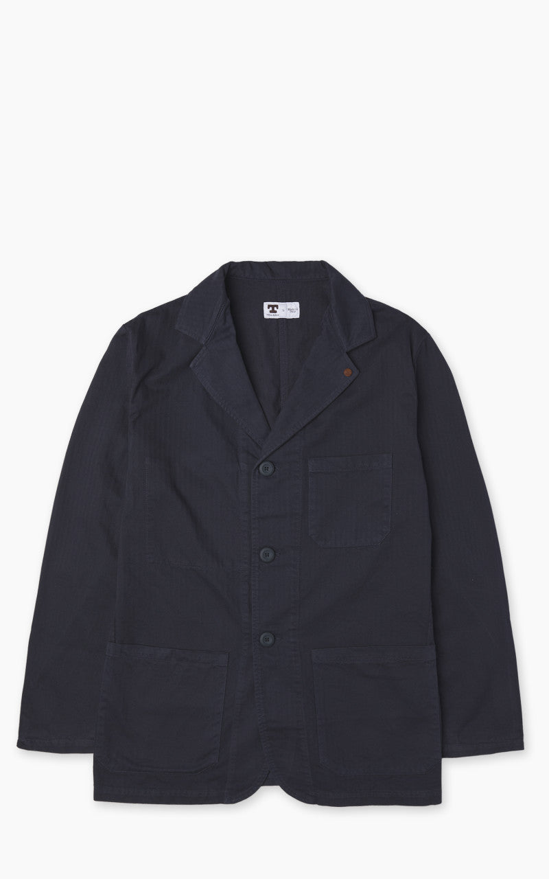 Tellason Work Blazer Herringbone Twill Dark Navy