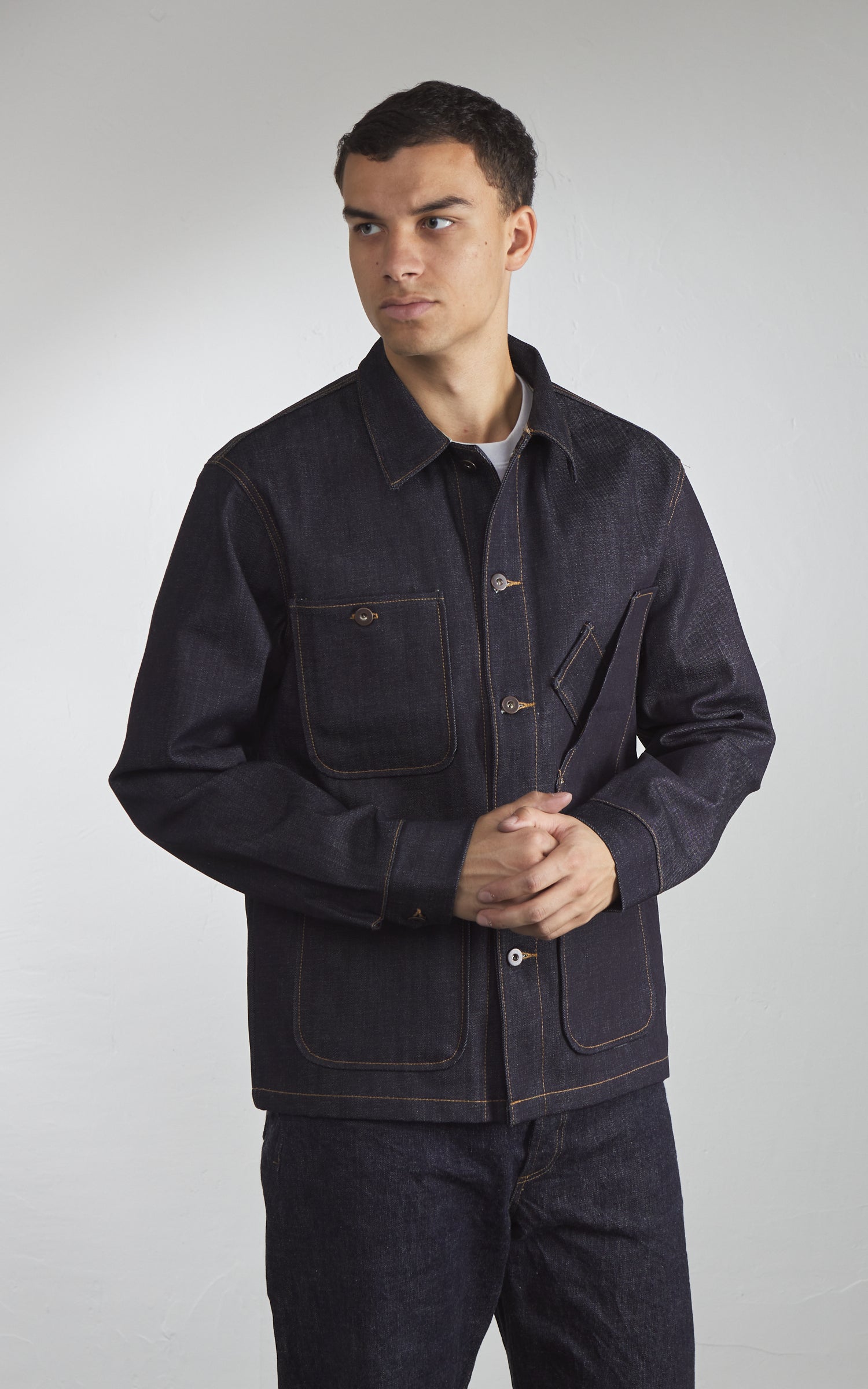 Tellason Coverall Jacket Selvedge Denim Indigo 14.75oz