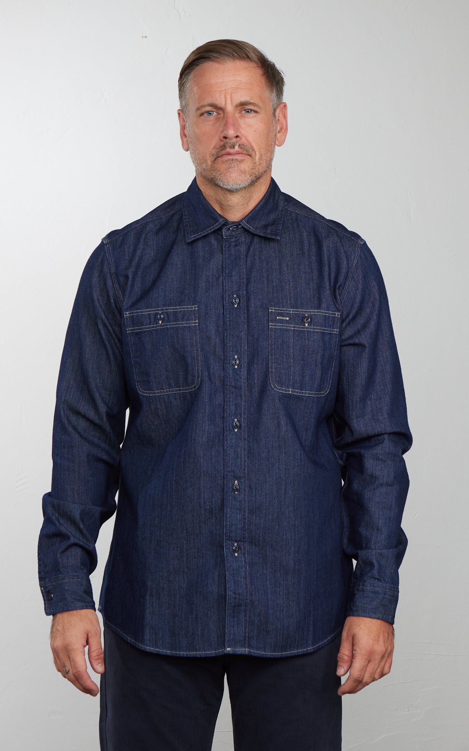 Tellason Utility Shirt Namita Denim Rinsed