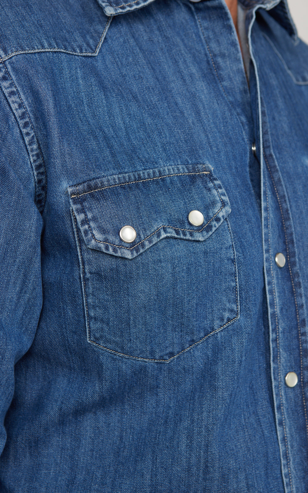 Tellason Cowboy Shirt Ranger Special Wash Denim Blue