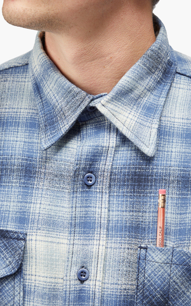 Tellason 1988 Plaid Flannel Shirt Blue/Grey