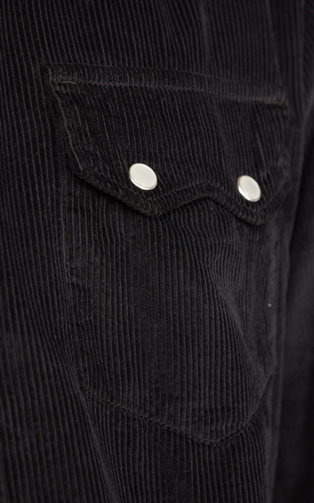 Tellason Cowboy Shirt Vell Millerighe Corduroy Black