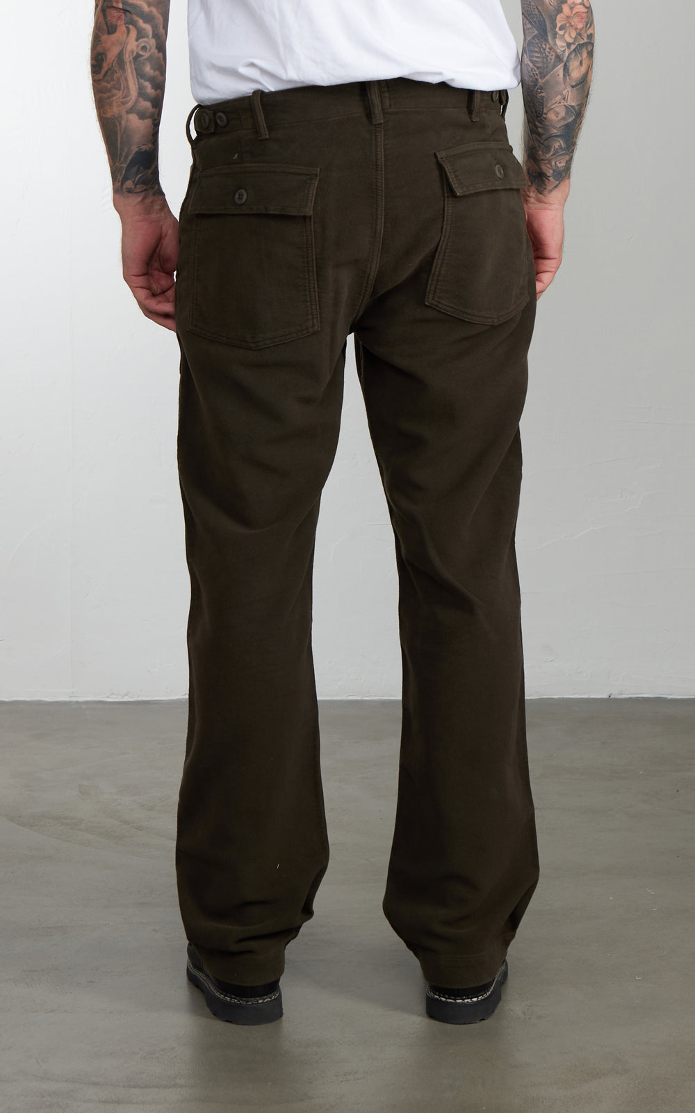 Tellason Fatigue Pant Straight Greensburg Moleskin Chocolate Brown