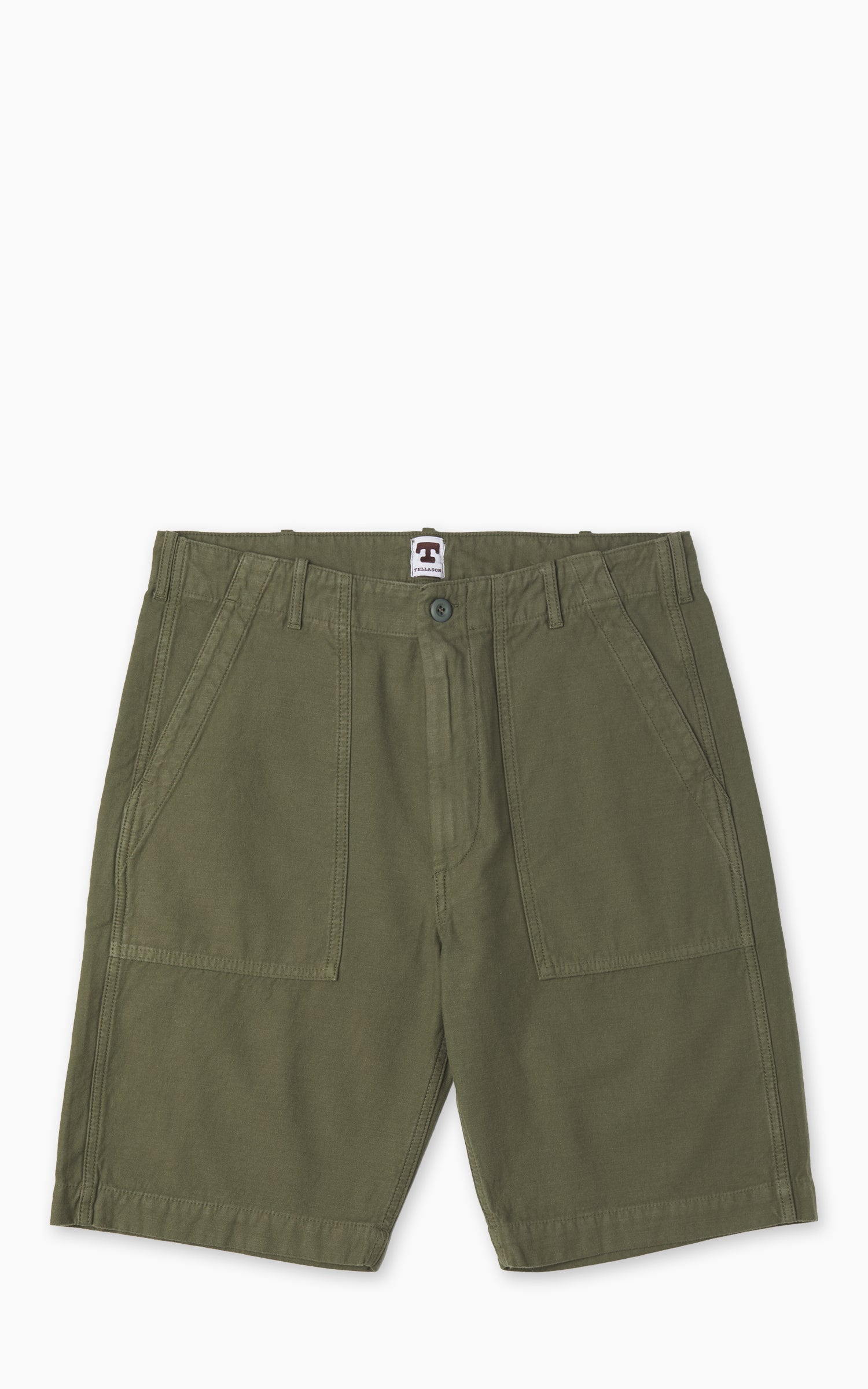 Tellason Fatigue Shorts Cotton Sateen Olive