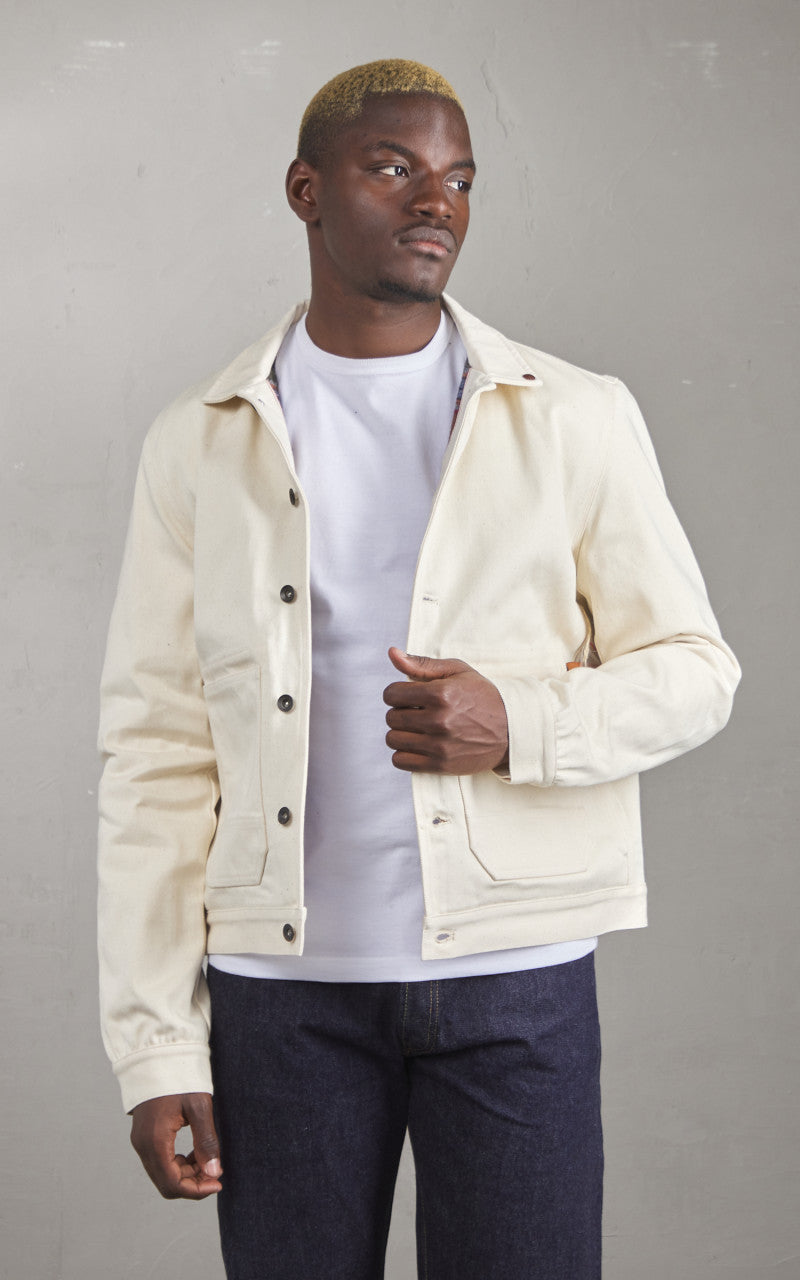Tellason Montana Jacket Selvedge Cotton Lined Ecru