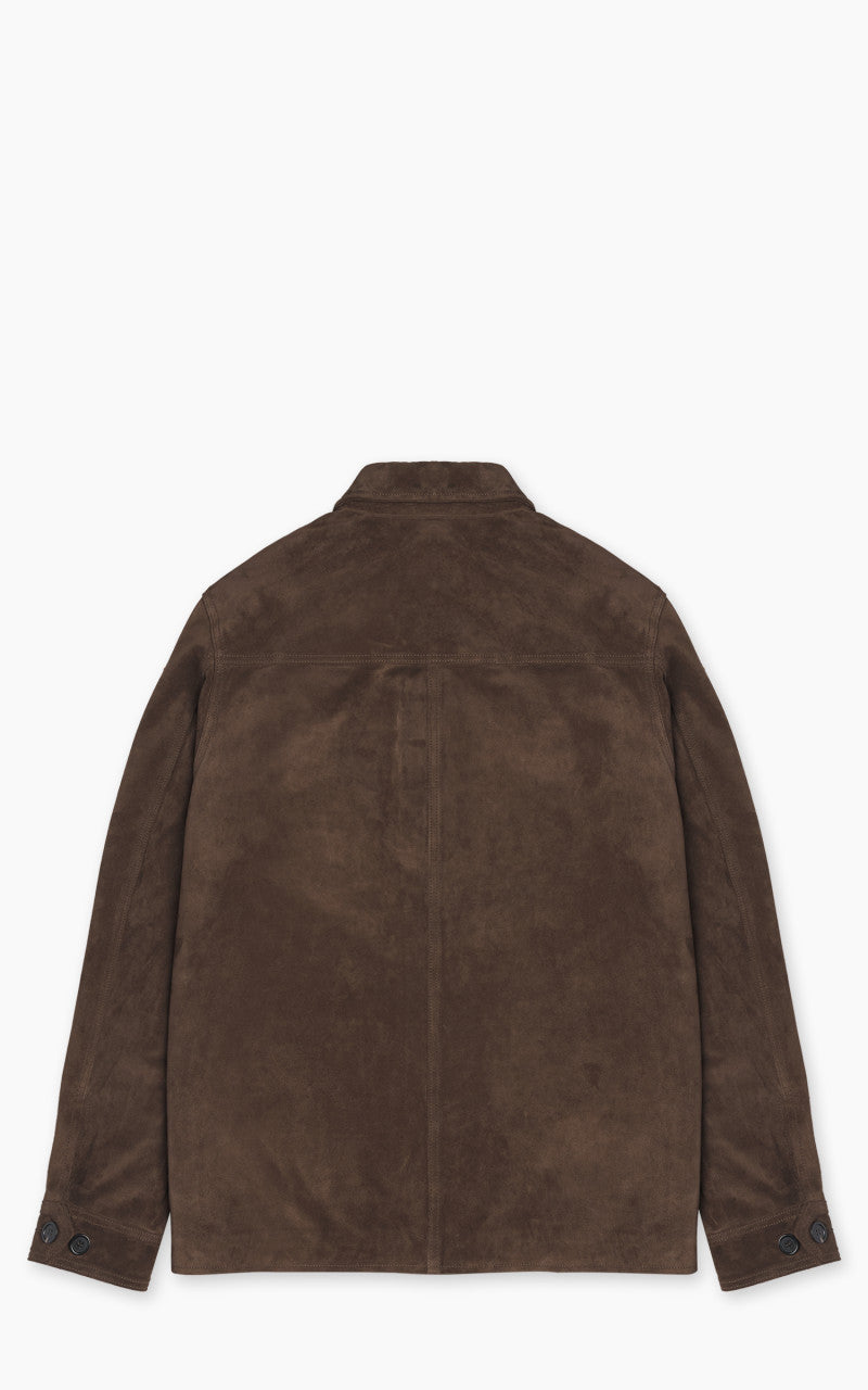 Tellason x Shangri La Heritage New Hunting Jacket Suede Calf Split Silky Dark Brown