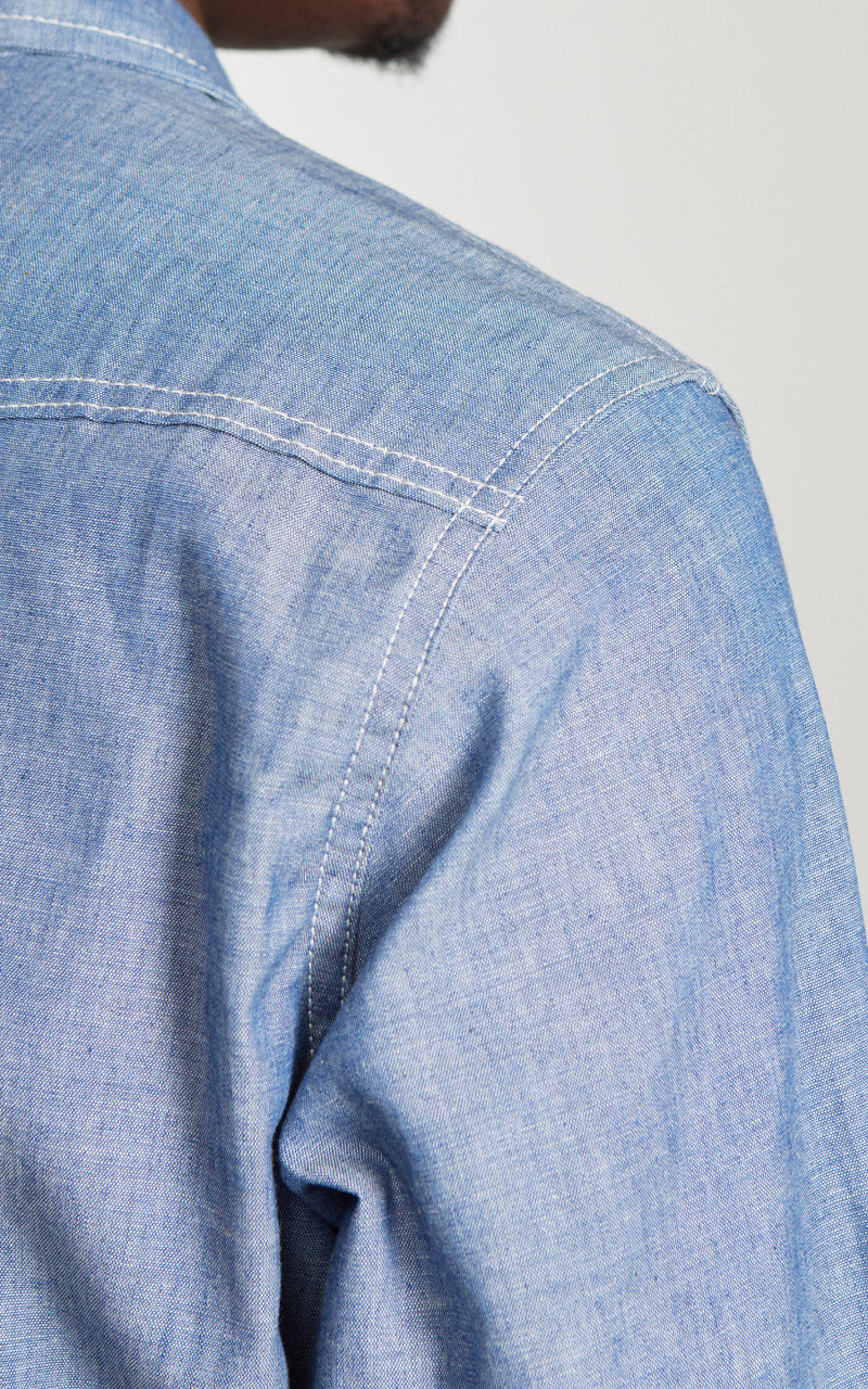 Tellason Topper Shirt Chambray Blau