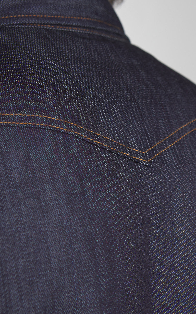 Tellason Topper Denim Shirt Unwashed Indigo 7.5oz
