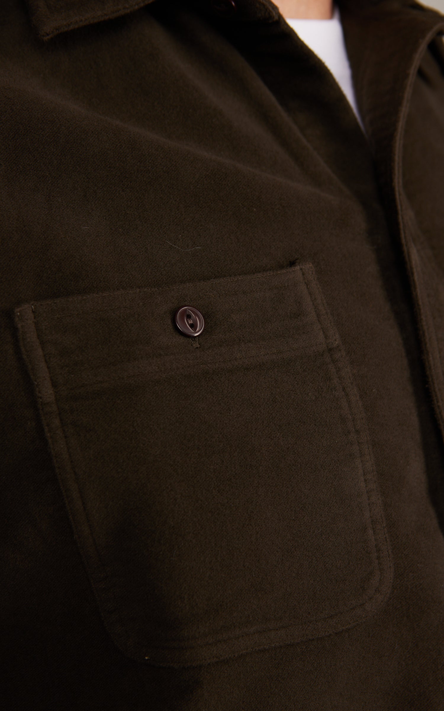 Tellason Utility Shirt Greensburg Moleskin Chocolate Brown