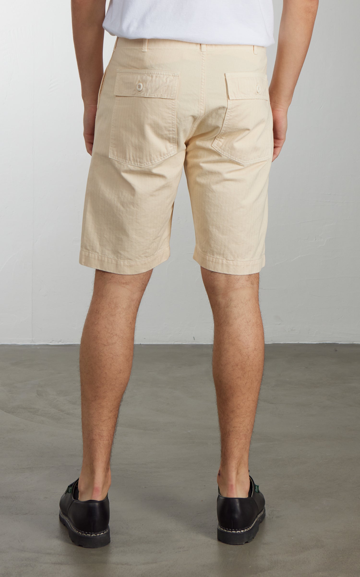 Tellason Fatigue Shorts Herringbone Twill Bone