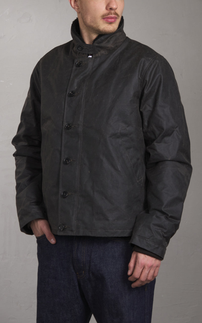 Tellason x Shangri-La Heritage Deck Jacket Waxed Deep Brown