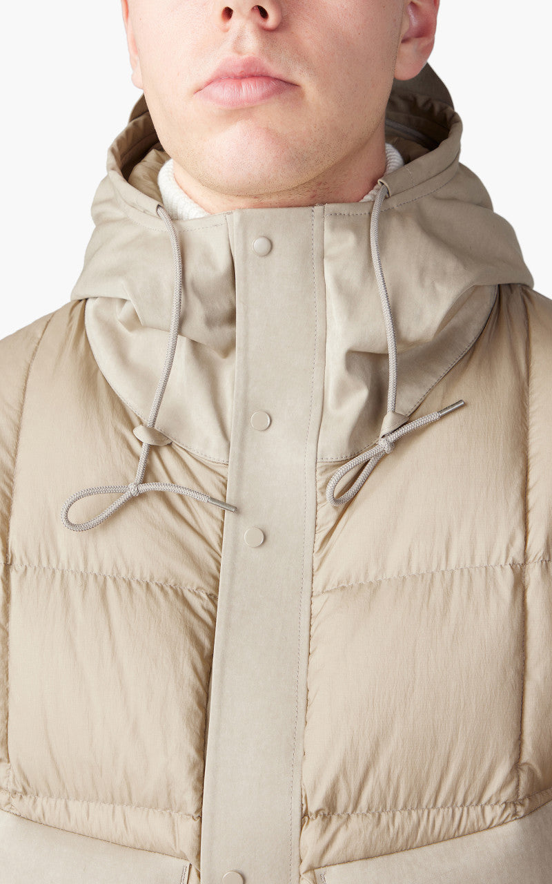 Ten C Tempest Combo Down Jacket Pale Taupe