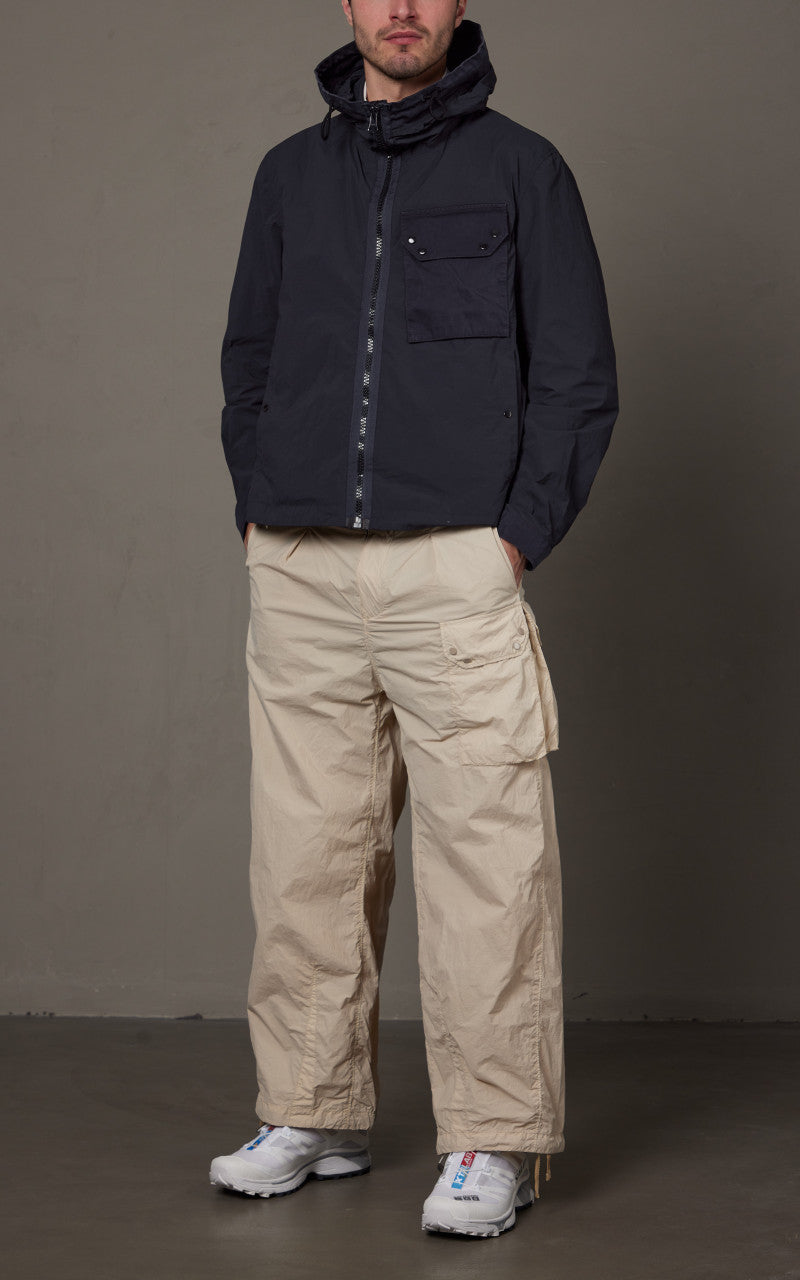 Ten C Hooded Zipped Mid Layer Navy Blue