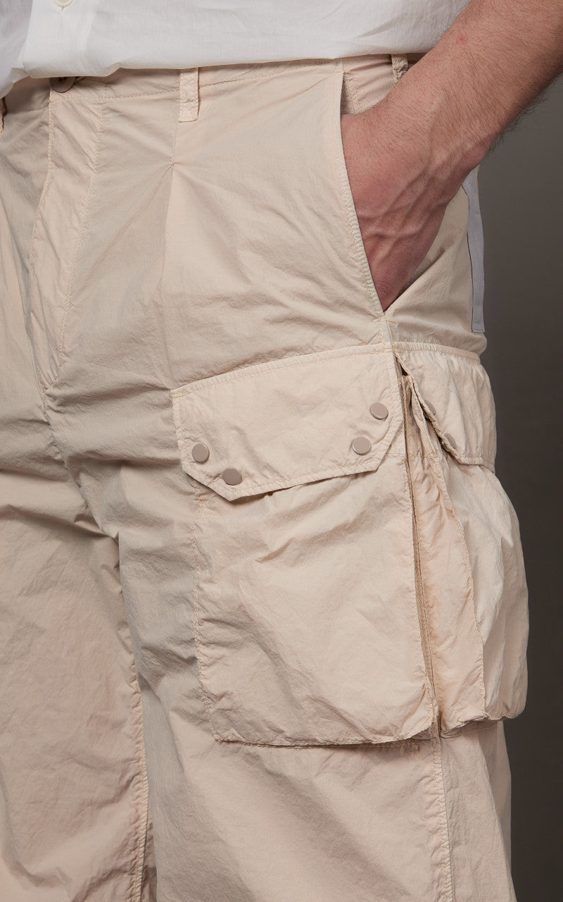Ten C Cargo Pants Tasconato Gauze White