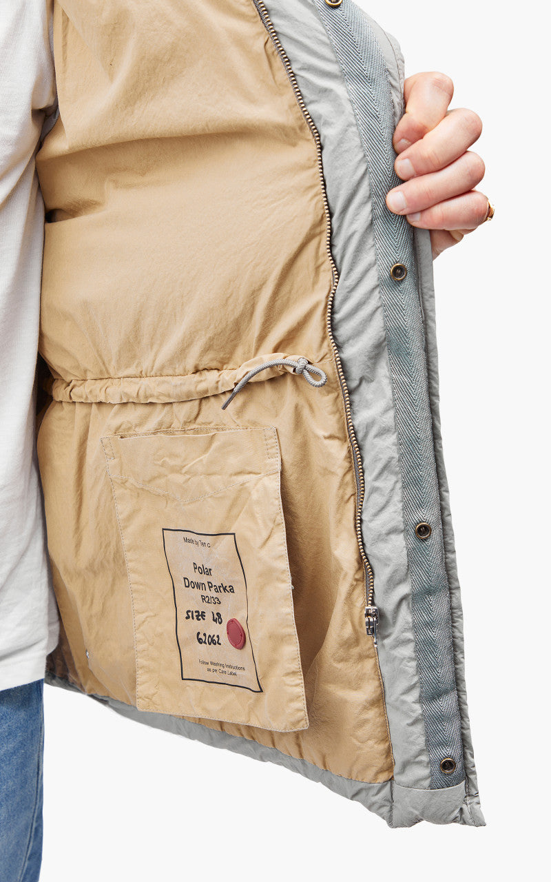 Ten C Polar Down Parka Grey