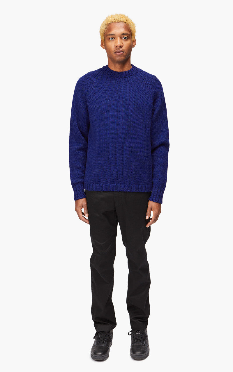Ten C Merino Wool Sweatshirt Indigo Blue