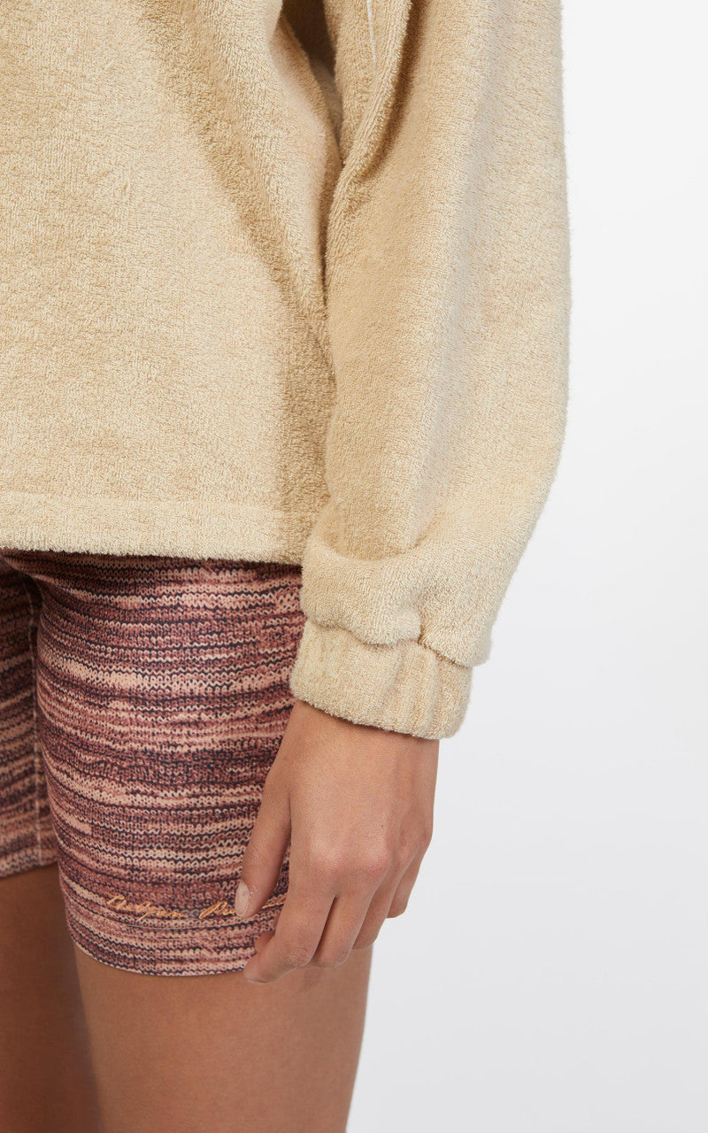 TheOpen Product Terry Half Zip Sweatshirt Beige