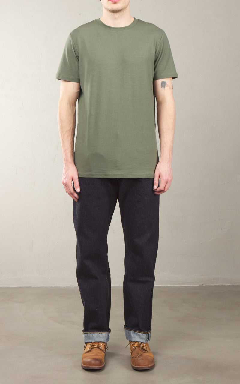 The Flat Head FN-3004 Wide Tapered Jeans Selvedge One Wash Indigo