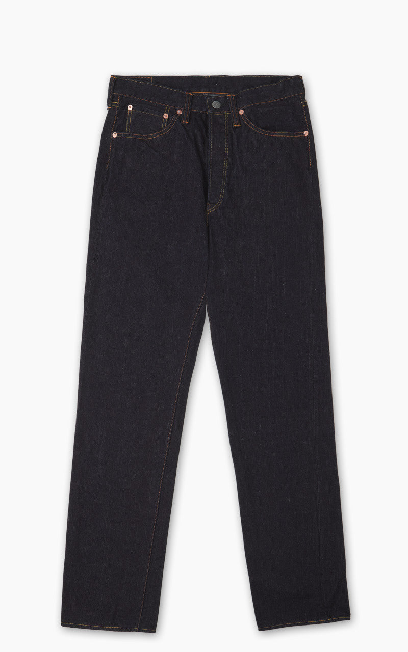 The Flat Head FN-3004 Wide Tapered Jeans Selvedge One Wash Indigo