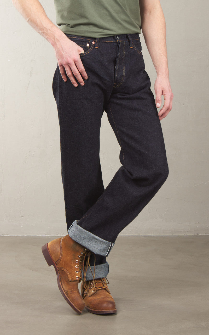 The Flat Head FN-3005 Straight Jeans Selvedge One Wash Indigo