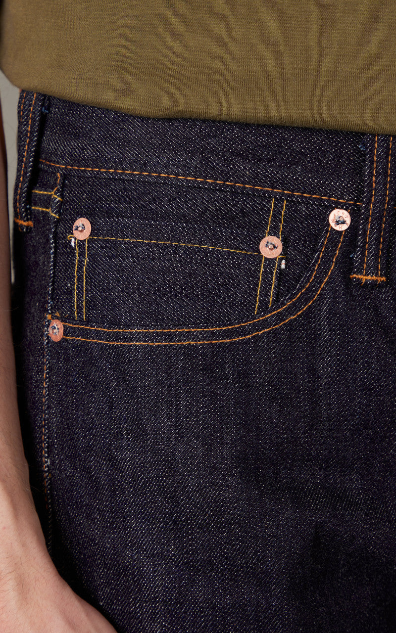 The Flat Head FN-3005N1XXX Straight Jeans Selvedge Unwashed Indigo