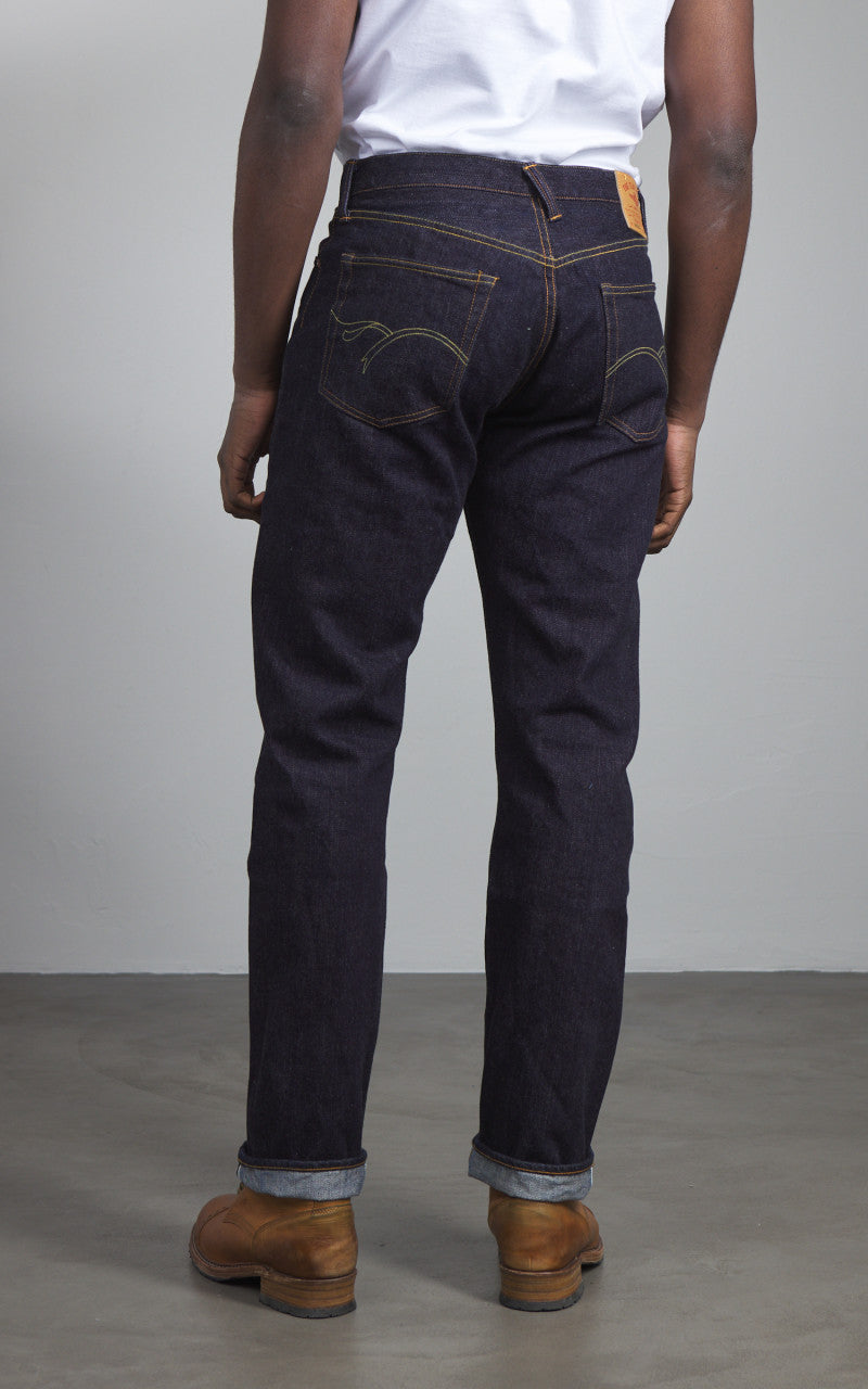 The Flat Head FN-8004 Wide Tapered Jeans Selvedge Indigo 18oz