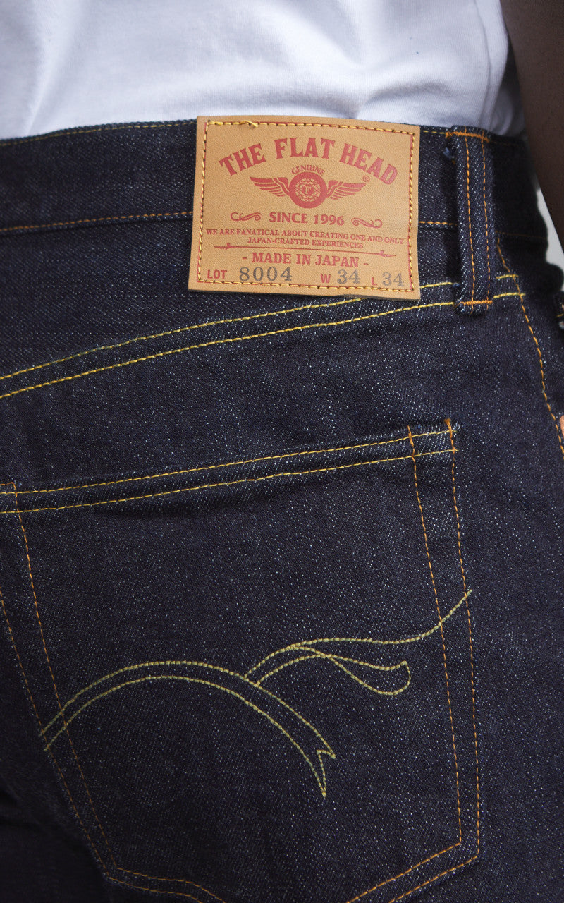 The Flat Head FN-8004 Wide Tapered Jeans Selvedge Indigo 18oz