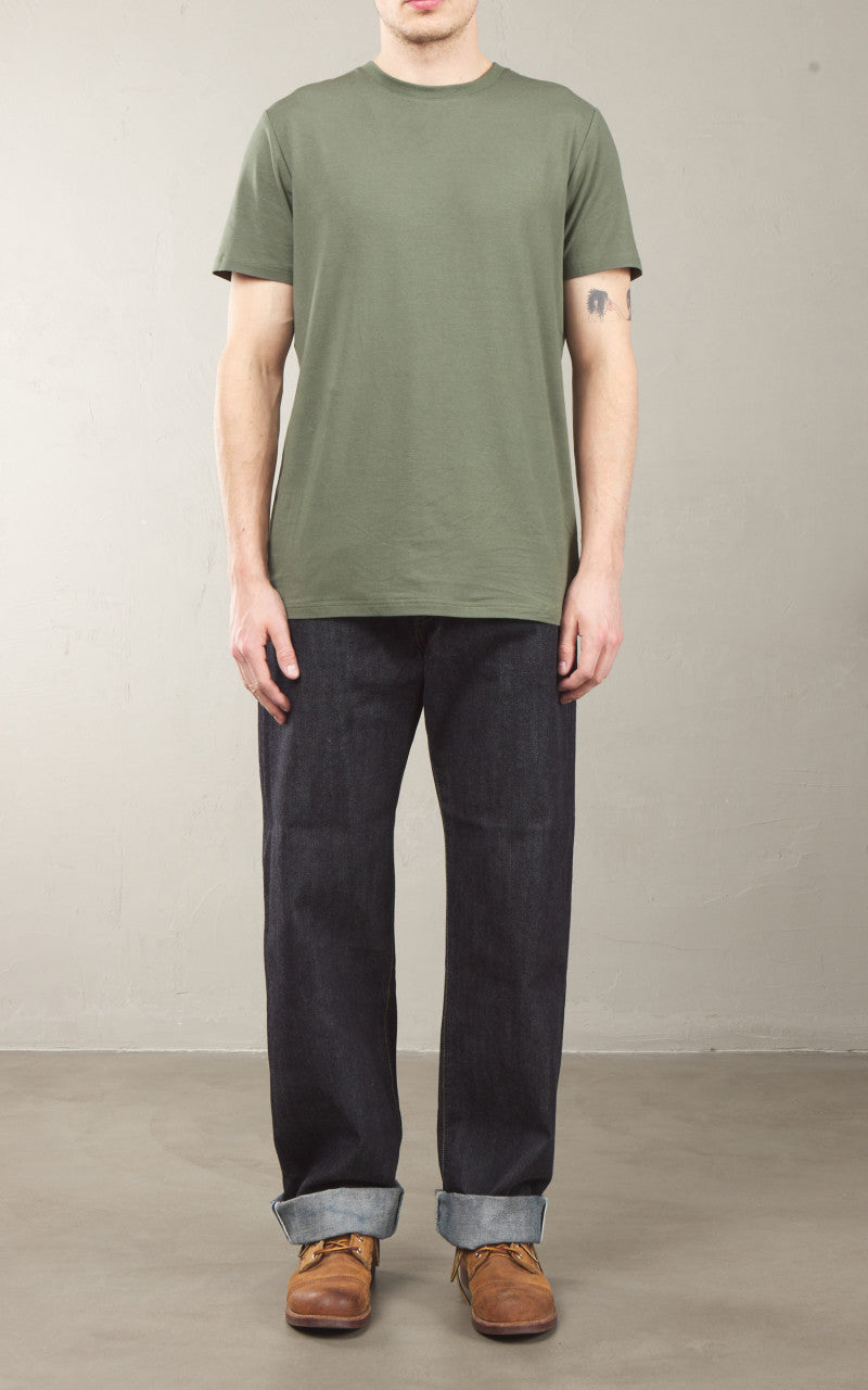 The Flat Head FN-D111 Wide Straight Jeans Selvedge One Wash Indigo