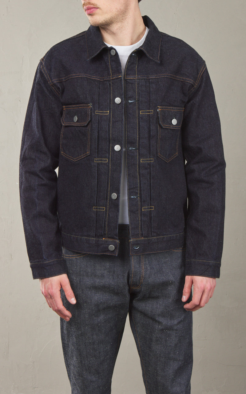 The Flat Head FN-OJ-D002 Denim Jacket 50s One Wash Indigo