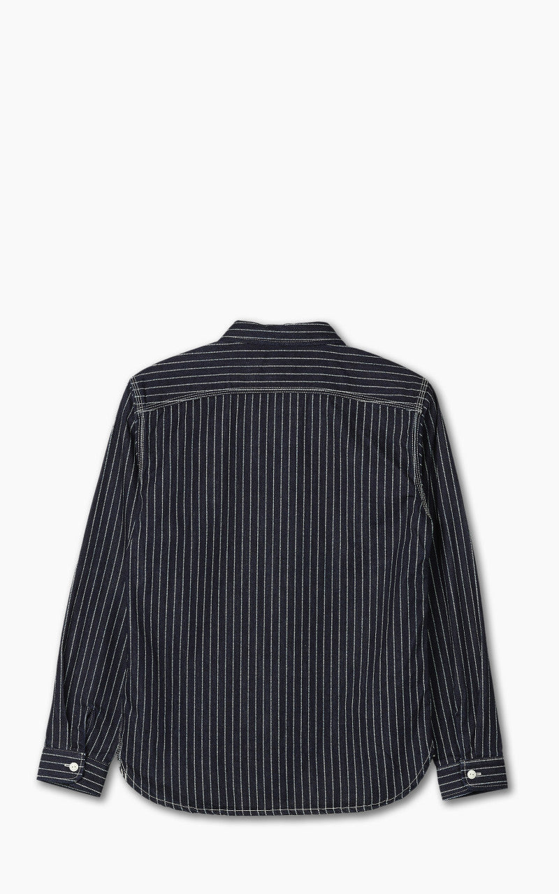 The Flat Head FN-SDK-702L Denim Wabash Work Shirt Blue