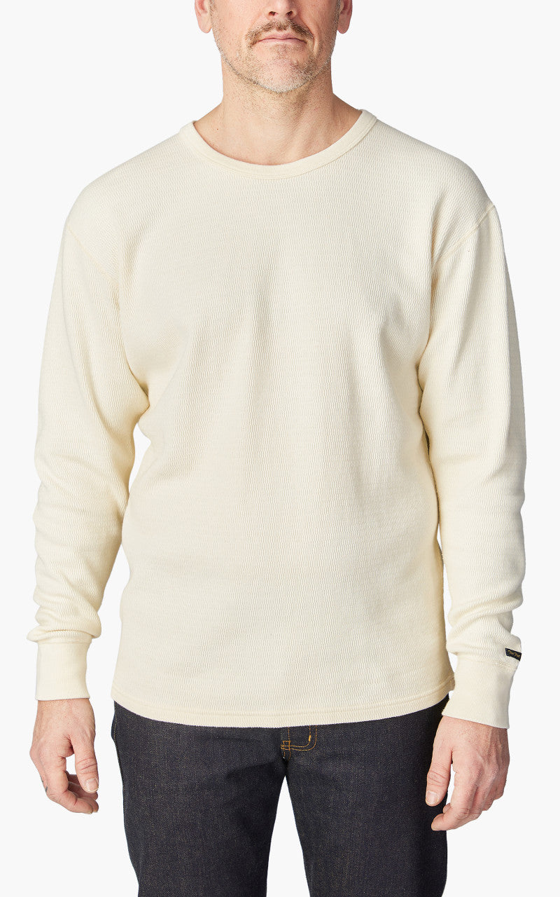 The Flat Head FN-THL-001 L/S T-Shirt Thermal Basic Ivory