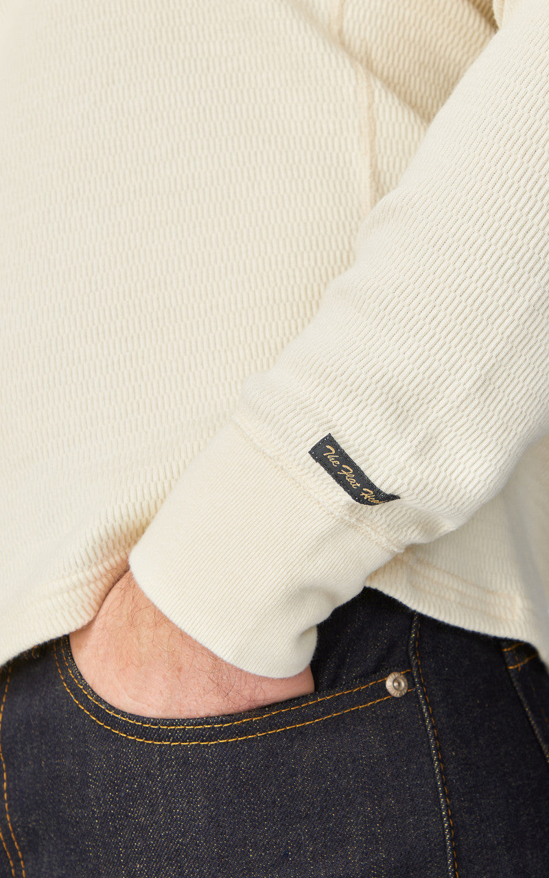 The Flat Head FN-THL-001 L/S T-Shirt Thermal Basic Ivory