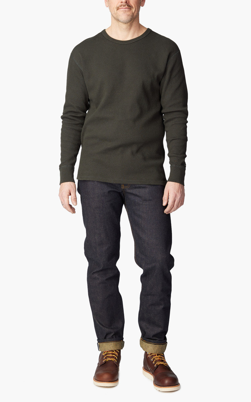 The Flat Head FN-THL-001 L/S T-Shirt Thermal Basic Light Black