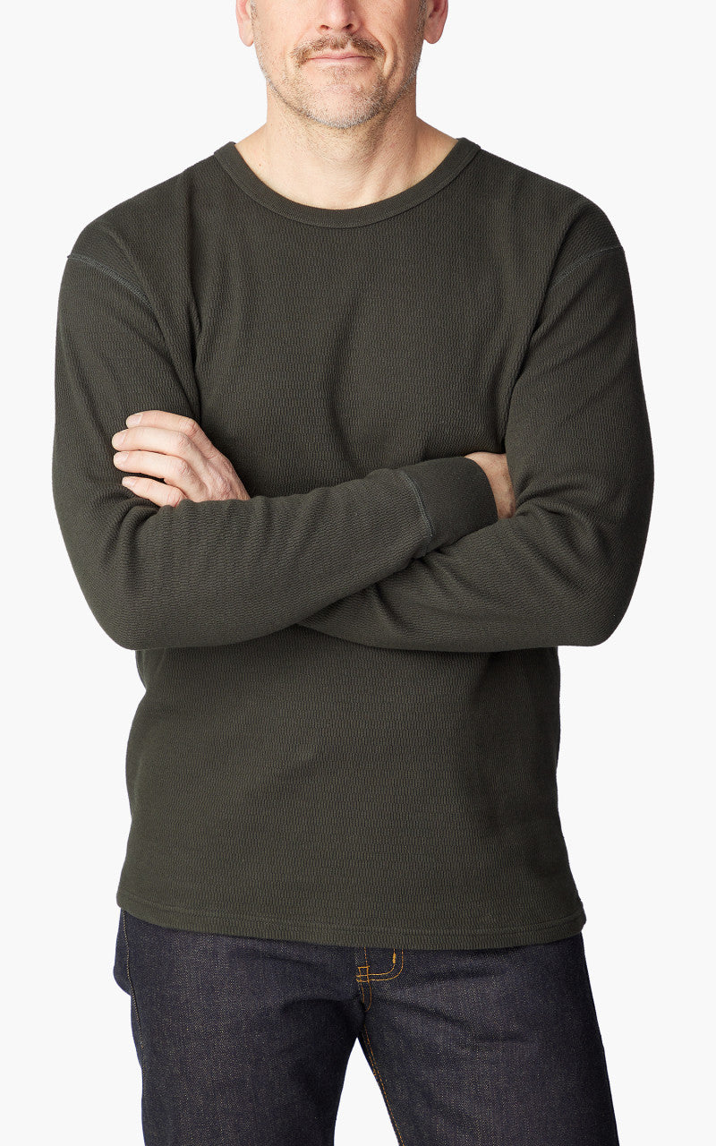 The Flat Head FN-THL-001 L/S T-Shirt Thermal Basic Light Black