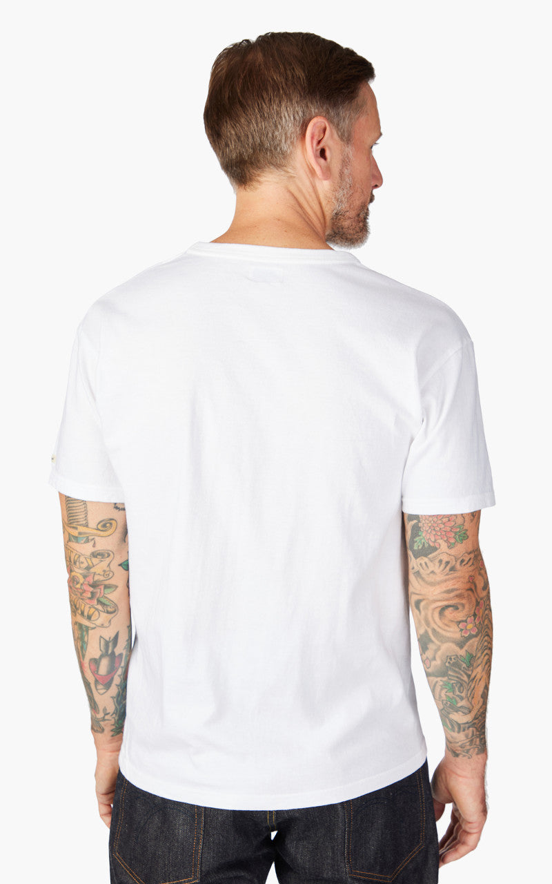 The Flat Head FN-TKC-001 Loopwheeled T-Shirt White