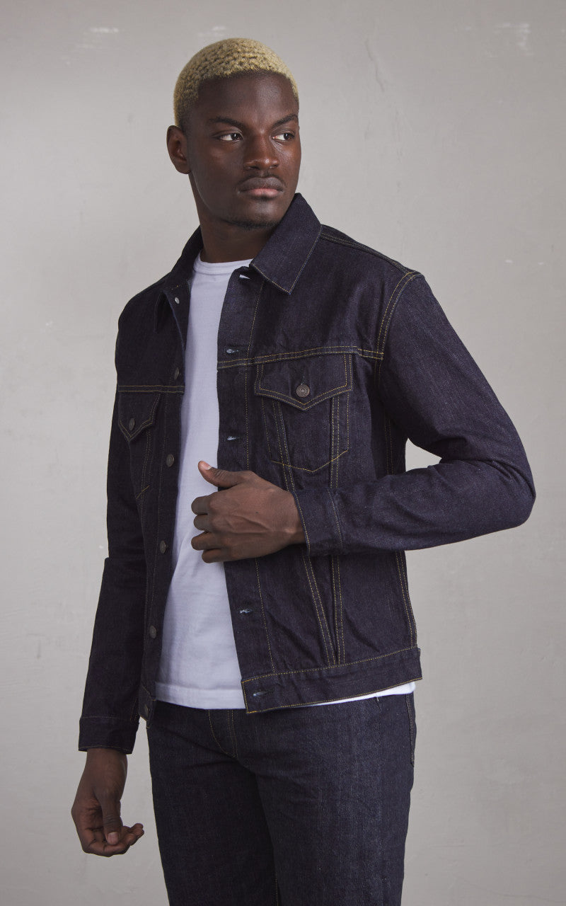 The Flat Head FN-OJ-D003 Denim Jacket 60s One Wash Indigo