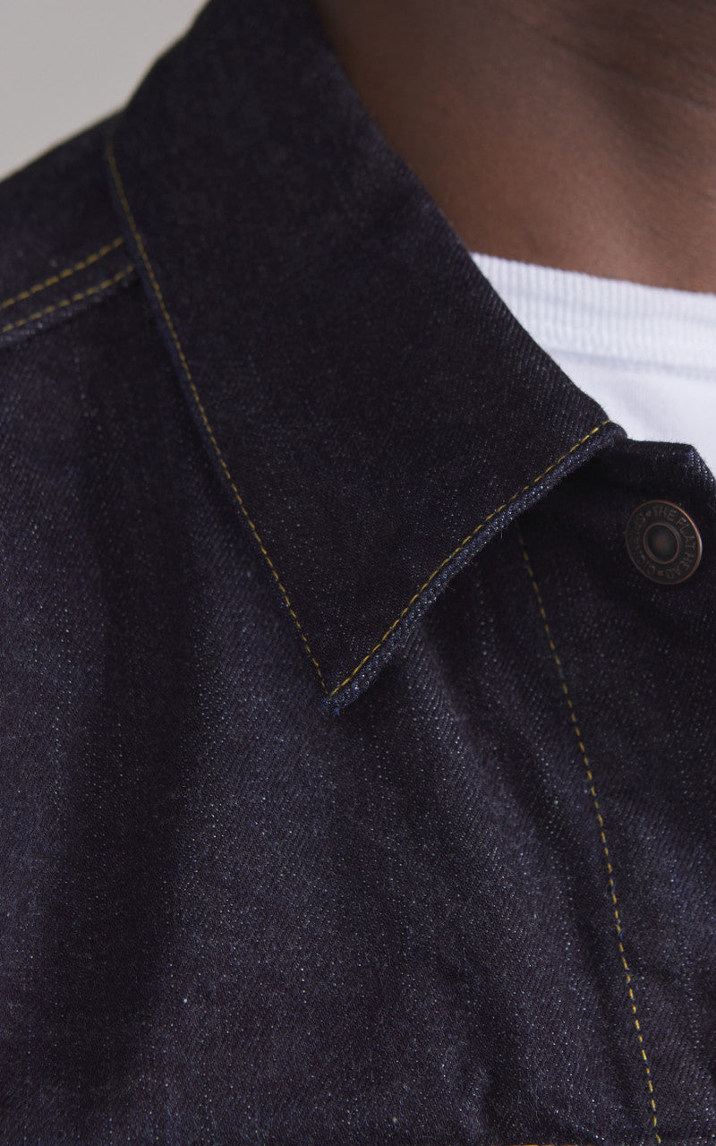 The Flat Head FN-OJ-D003 Denim Jacket 60s One Wash Indigo