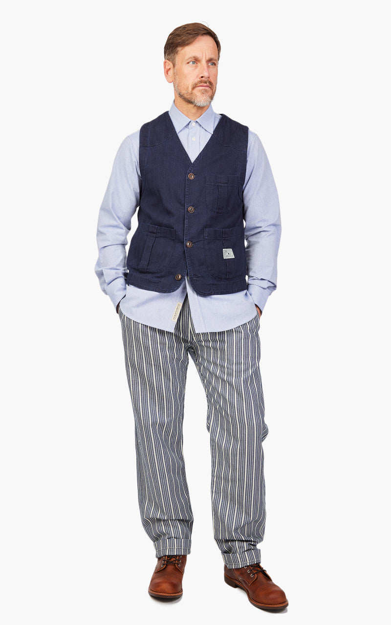 The Quartermaster Fisherman Vest Indigo