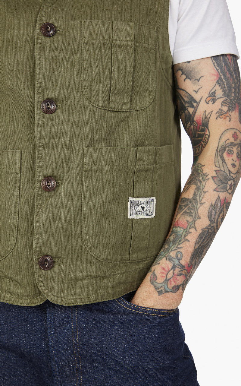 The Quartermaster Fisherman Vest Olive