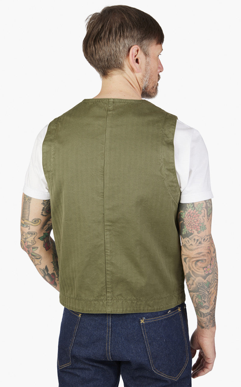 The Quartermaster Fisherman Vest Olive