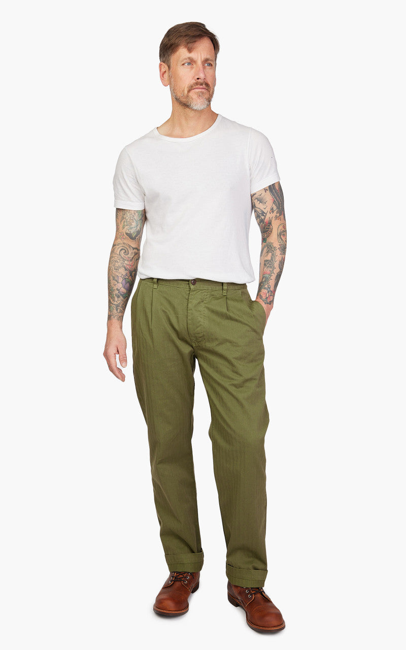 The Quartermaster French Chino HBT Olive