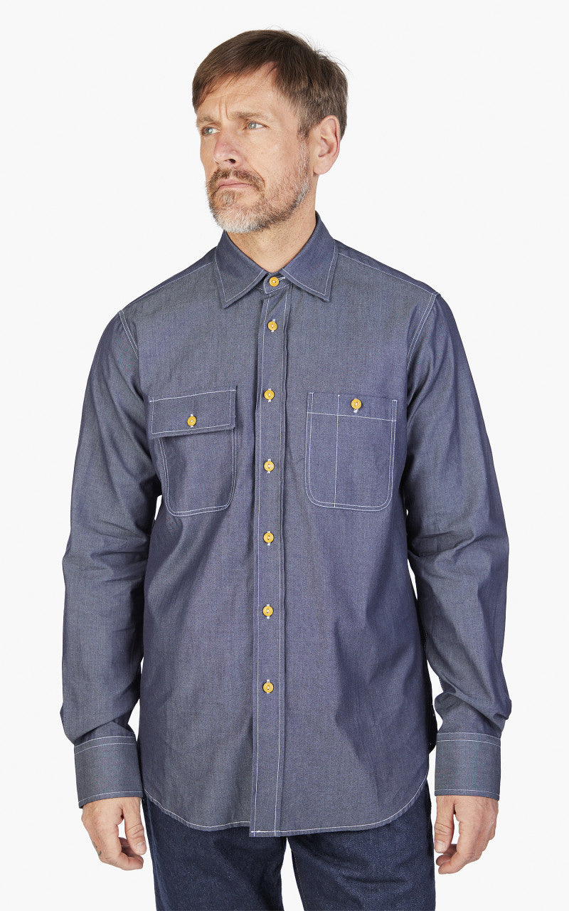 The Quartermaster Work Shirt Denim Raw Indigo