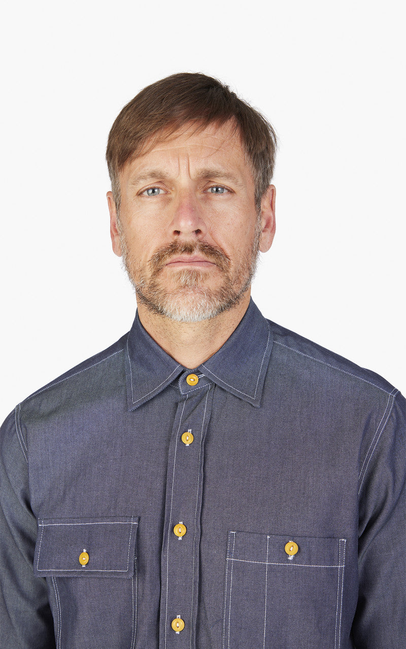 The Quartermaster Work Shirt Denim Raw Indigo