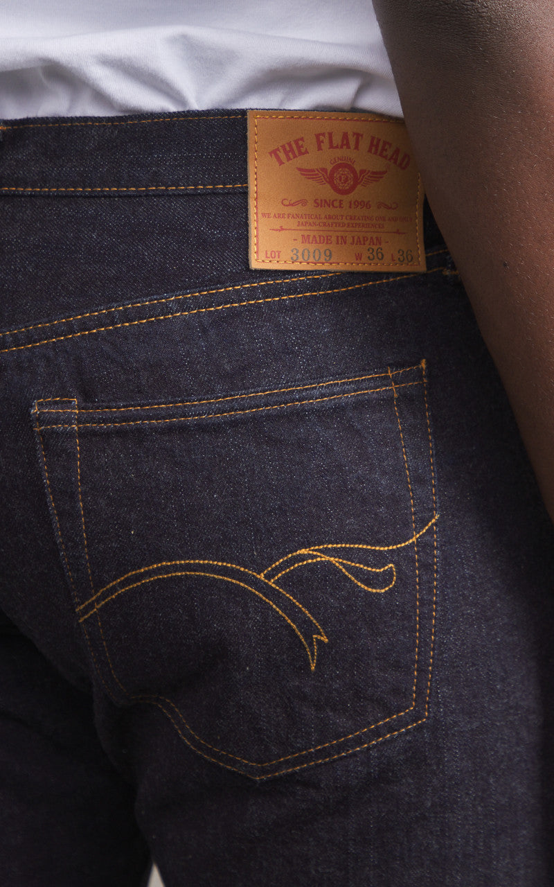 The Flat Head FN-3009 Regular Tapered Jeans Selvedge Indigo 14.5oz