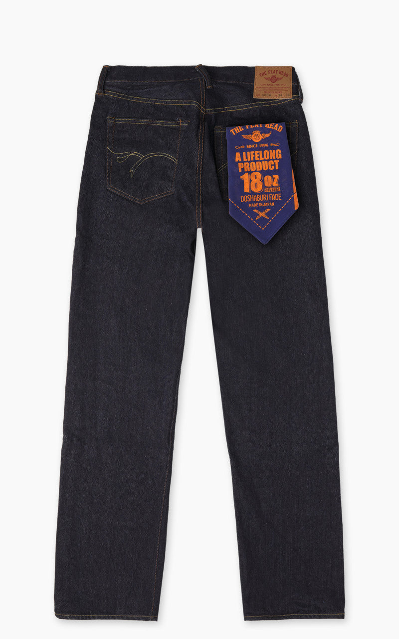 The Flat Head FN-8004 Wide Tapered Jeans Selvedge Indigo 18oz