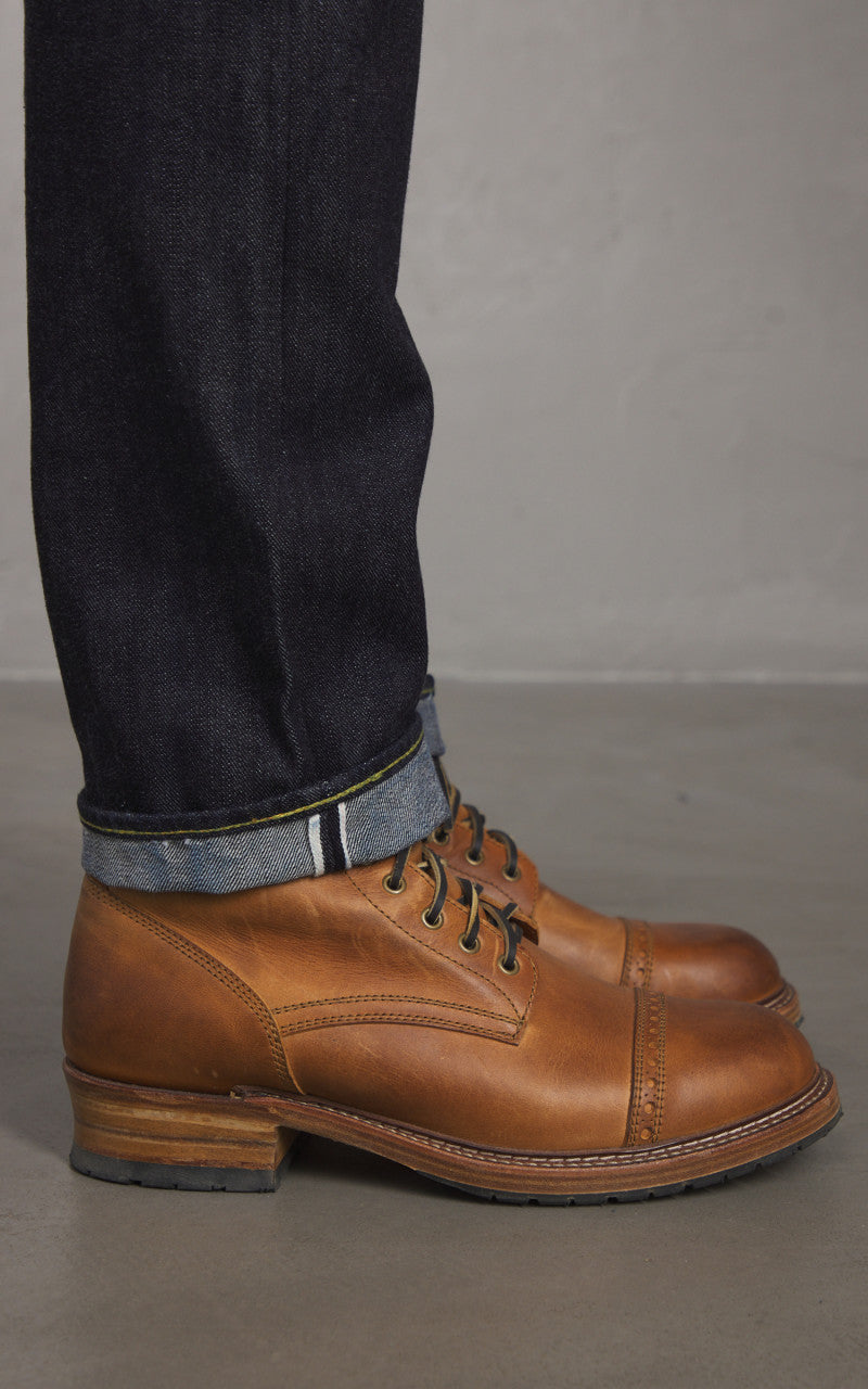 The Flat Head FN-D112 Wide Tapered Jeans Selvedge Indigo 14.5oz